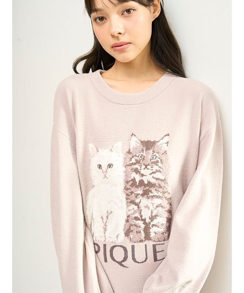 gelato pique パジャマ ルームウェア ツインキャットジャガード