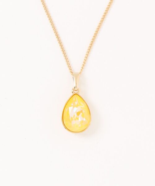 スワロフスキー　ネックレス　マルチカラー　ロング　ゴールド　正規品　極美品　箱付 TONE（トネ） ネックレス 「Le soleil」ドロップ型 スワロフスキー