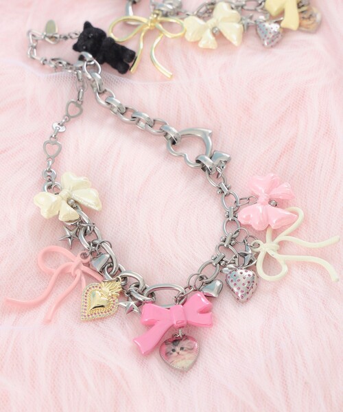 ネックレス 「COLLABORATION」Lovely Charm 22 / カラフルネックレス レディースの画像
