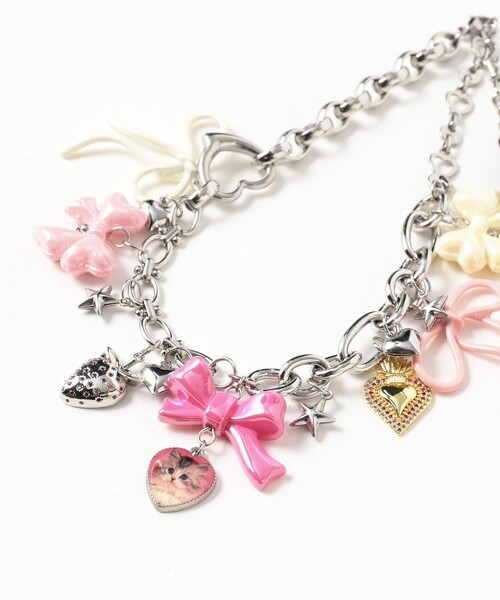 ネックレス 「COLLABORATION」Lovely Charm 22 / カラフルネックレス レディースの画像