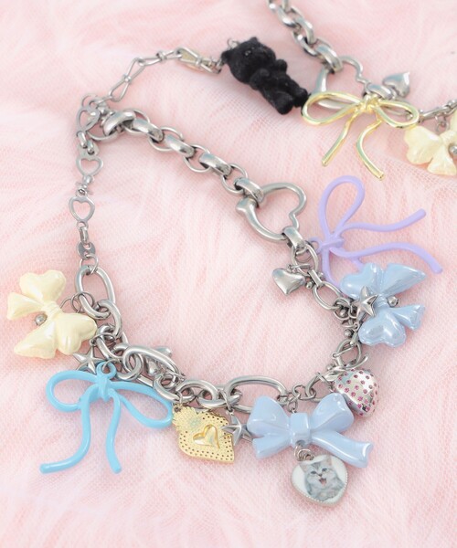 ネックレス 「COLLABORATION」Lovely Charm 22 / カラフルネックレス レディースの画像