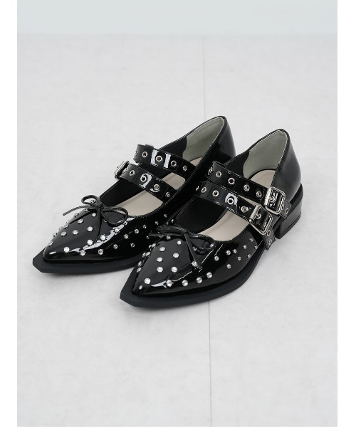 Darich（ダーリッチ） シューズ ダブルベルトフラットシューズ