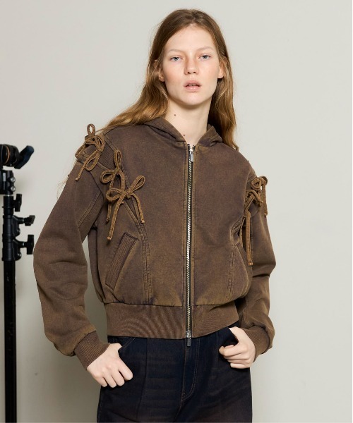 MAISON SPECIAL（メゾンスペシャル） パーカー Shoulder Ribbon Hoodie