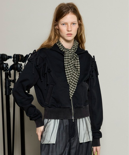 MAISON SPECIAL（メゾンスペシャル） パーカー Shoulder Ribbon Hoodie