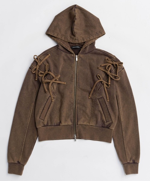 MAISON SPECIAL（メゾンスペシャル） パーカー Shoulder Ribbon Hoodie