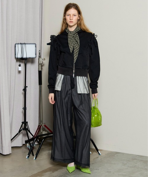 MAISON SPECIAL（メゾンスペシャル） パーカー Shoulder Ribbon Hoodie