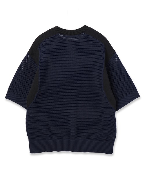 「CULLNI」 半袖ニット 1 ネイビー メンズ_画像5