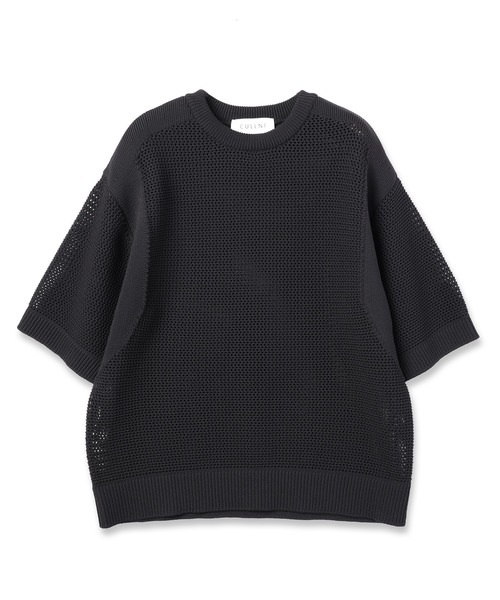 「CULLNI」 半袖ニット 1 ネイビー メンズ_画像6