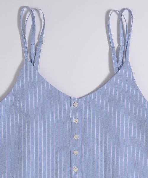 「MUHET」 キャミソールワンピース MEDIUM ライトブルー レディース_画像4