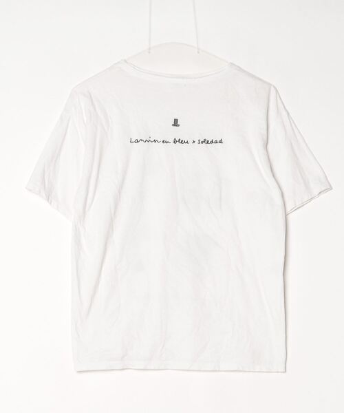 「LANVIN en Bleu」 半袖Tシャツ「Soledad braviコラボ」 38 ホワイト レディースの画像