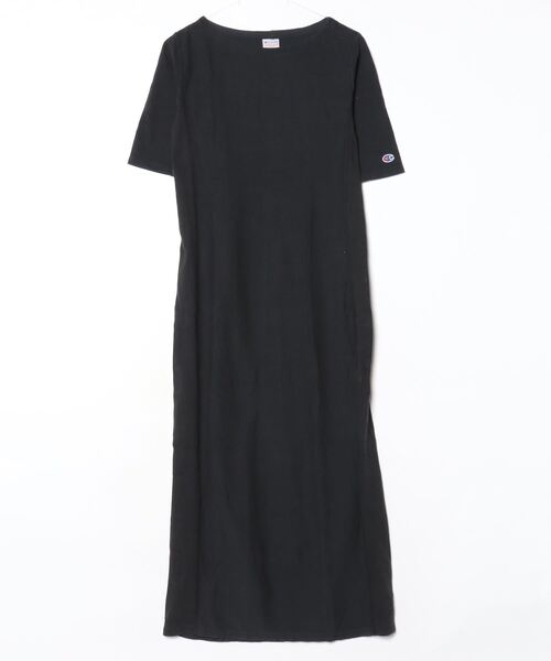 Champion（チャンピオン） ワンポイント7分袖ワンピース M ブラック