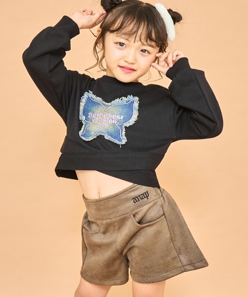 ANAP kids（アナップキッズ） パンツ フェイクレザー ショートパンツ