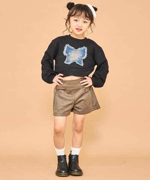 ANAP kids（アナップキッズ） パンツ フェイクレザー ショートパンツ