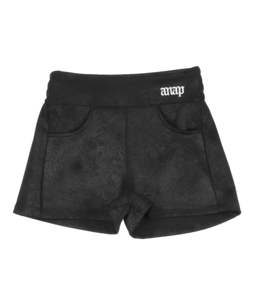 ANAP kids（アナップキッズ） パンツ フェイクレザー ショートパンツ