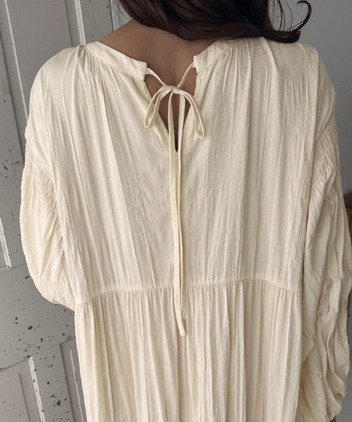 「LAUIR」 長袖ワンピース LARGE アイボリー レディース_画像5