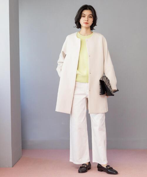 オリゾンティ期 アンドゥムルメステール ノーカラーコート ブラック 36 オリゾンティ期 アンドゥムルメステール ノーカラーコート ブラック 36