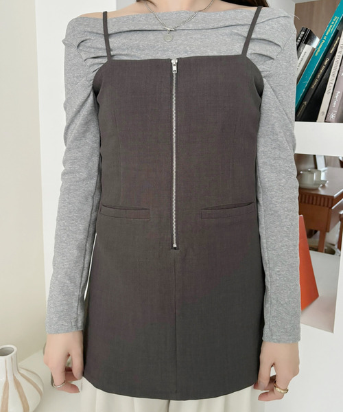 「Eclat one」 キャミソール FREE ブラック レディース_画像7