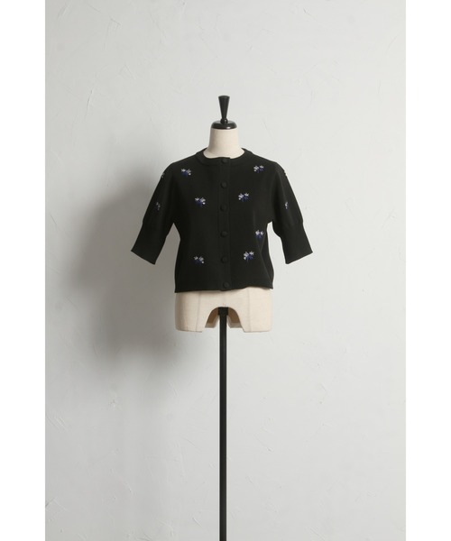 「&. NOSTALGIA」 半袖ニット M ホワイト レディース_画像3