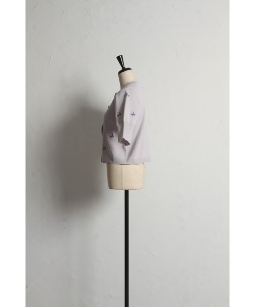 「&. NOSTALGIA」 半袖ニット M ホワイト レディース_画像5