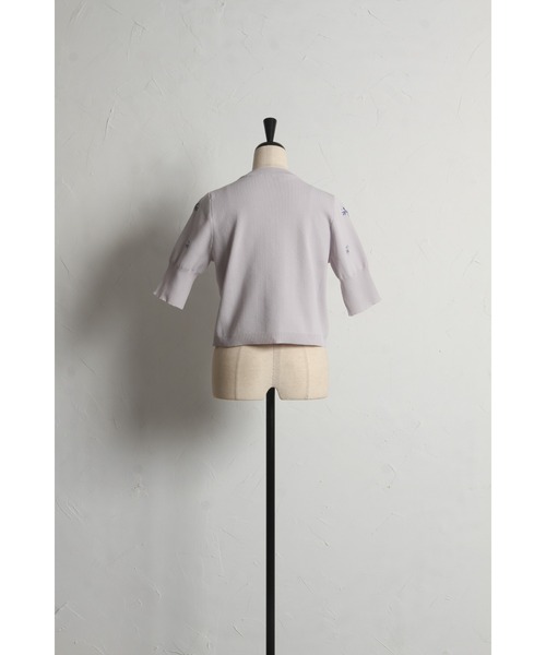 「&. NOSTALGIA」 半袖ニット M ホワイト レディース_画像6