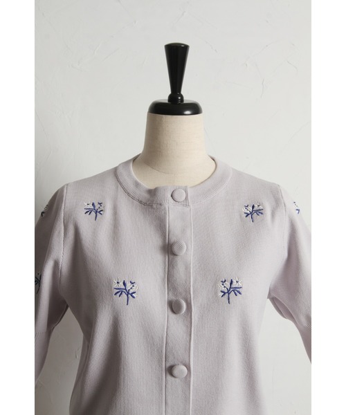 「&. NOSTALGIA」 半袖ニット M ホワイト レディース_画像7