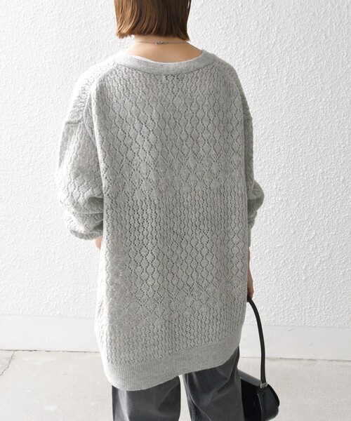 SHIPS any 「SHIPS any」 ニットカーディガン ONE SIZE ライトグレー