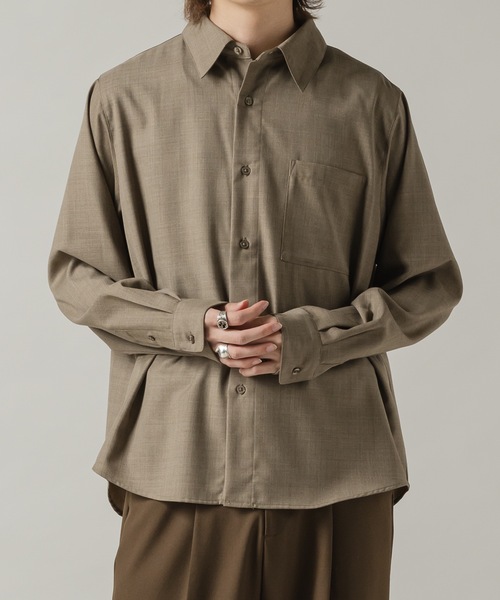Casper John（キャスパージョン） シャツ Wool mix basic shirts