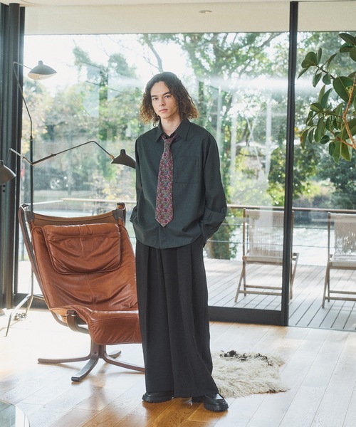 Casper John（キャスパージョン） シャツ Wool mix basic shirts