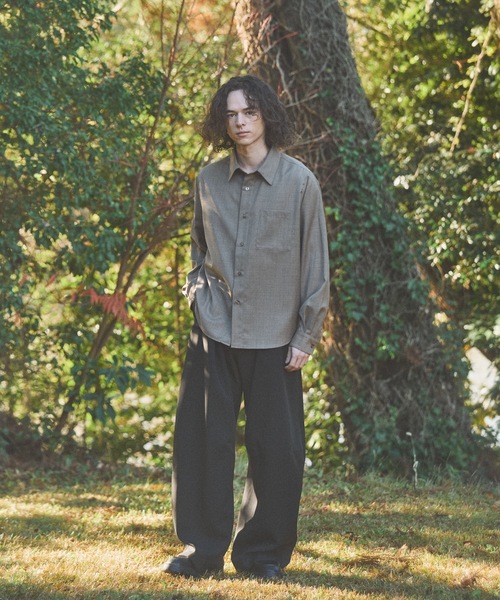 イギリス製 90s ヴィンテージ デクスターウォン シアーシャツ ジャンコロナ Casper John（キャスパージョン） シャツ Wool mix basic shirts