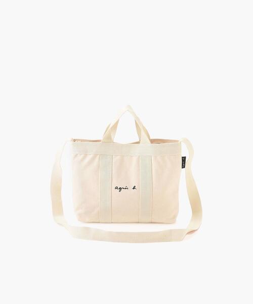 【美品】アニエスベー 2WAYバッグ agnes b.（アニエスベー） 2WAYバッグ FREE ホワイト系その他