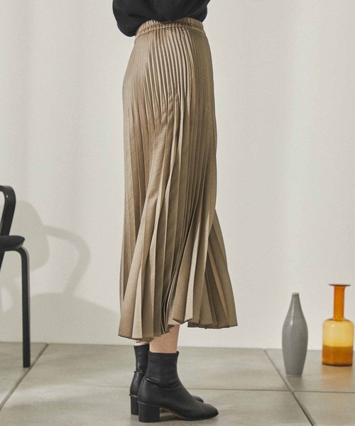 「PUBLIC TOKYO」 プリーツスカート FREE ベージュ レディース_画像7
