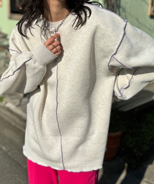 「mi via loca」 スウェットカットソー FREE オートミール レディース_画像9