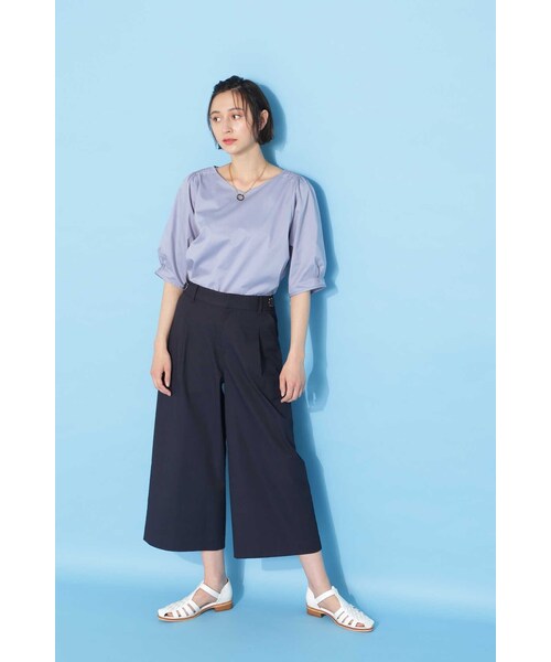 「human woman」 半袖ブラウス MEDIUM ホワイト系その他 レディース_画像8