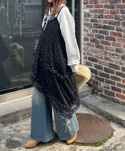 CIAOPANIC（チャオパニック） チュニック ラメドットチュール