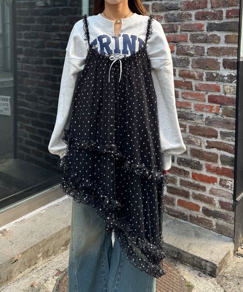 CIAOPANIC（チャオパニック） チュニック ラメドットチュール