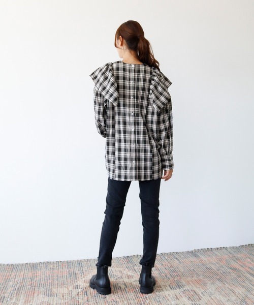 「ELFRANK」 長袖チュニック FREE ブラック レディース_画像5