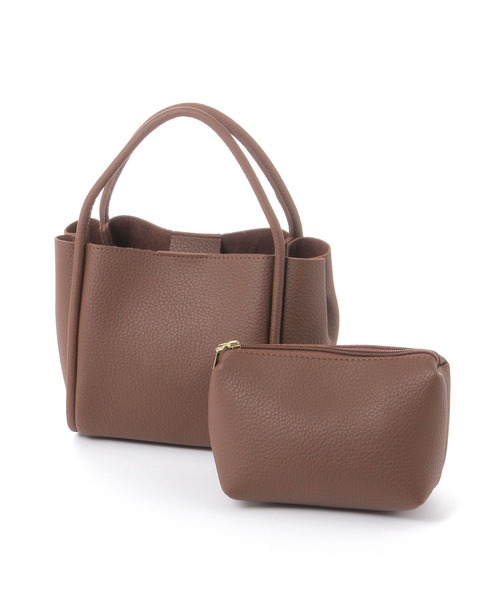 ハンドバッグ 大 ブラウン ポーチ3点セット George's ハンドバッグ ポーチ付きミニハンドBAG : ZOZOTOWN Yahoo!店