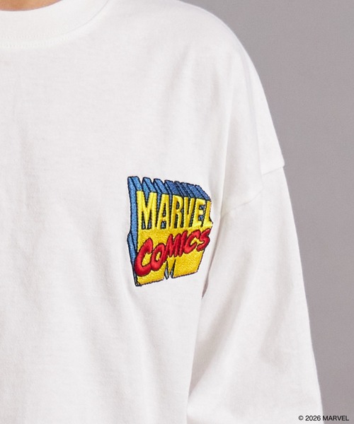 Marvel×Picone コラボお洋服 2点 PAIRMANON STREET（ペアマノンストリート） tシャツ 「MARVEL」綿100