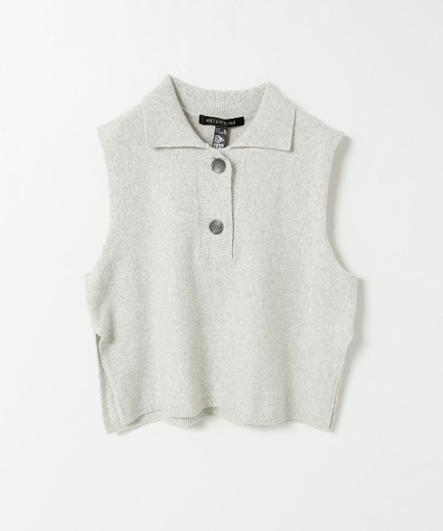 mizuiroind（ミズイロインド） ニットベスト - ネイビー レディース