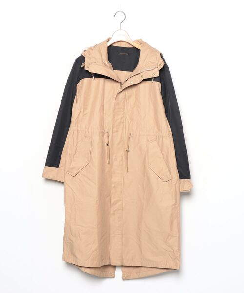 バンヤードストーム　ベージュ フード付き モッズコート BARNYARDSTORM（バンヤードストーム） コート 1 ベージュ レディース