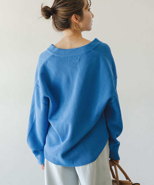 【美品】NOBLE Vネックカーディガン NOBLE（ノーブル） カーディガン ファインハニカムVネックカーディガン