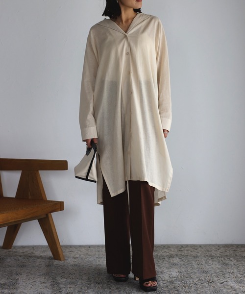 「mi via loca」 シャツワンピース FREE ブルー レディース_画像5