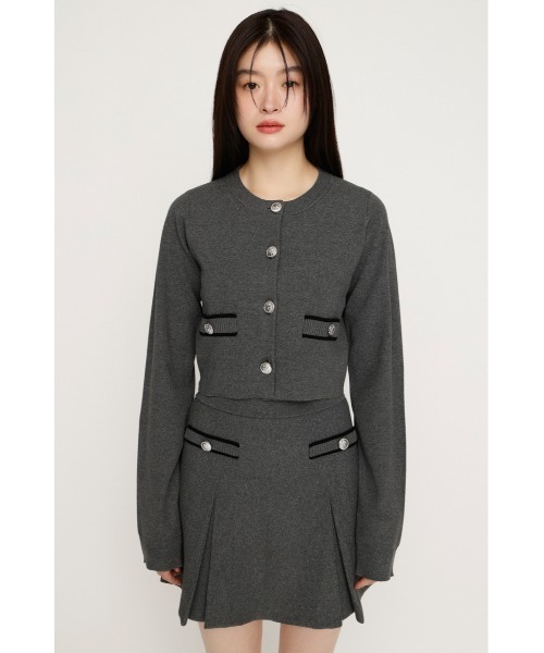 SLY MILANO RIB USEFULカーディガン　完売　black SLY（スライ）の「MILANO RIB USEFUL C/D ミラノリブ ユースフル