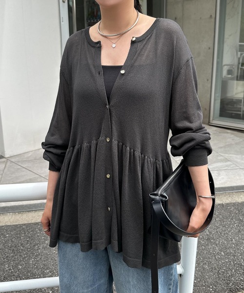 andme（アンドミー） カーディガン UVカット接触冷感ペプラム2way