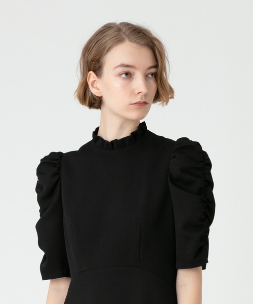 「LOULOU WILLOUGHBY」 半袖ワンピース 1 ブラック レディース_画像5