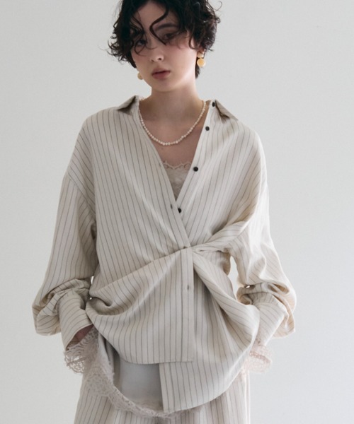 Trish（トリッシュ） ブラウス シャツ パウダースキンカシュクール2way