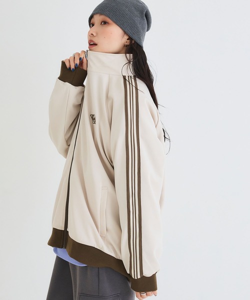 「KANGOL SPORT」 キルティングブルゾン M ブラウン レディース_画像9