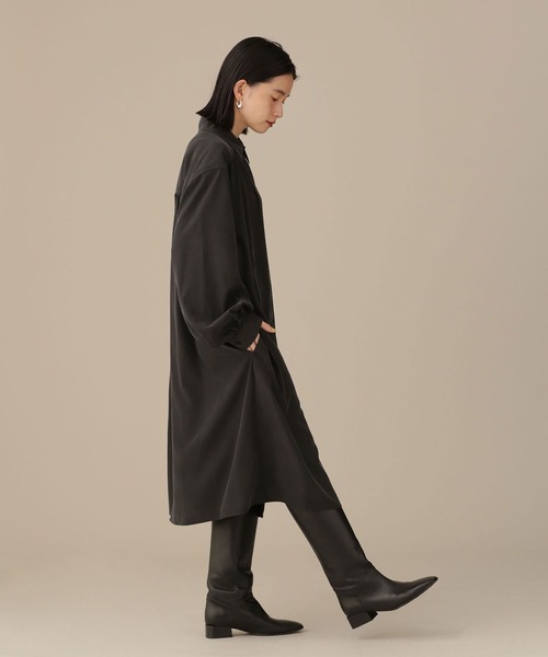 「AMOMENTO」 シャツワンピース 1 ブラック レディース_画像4