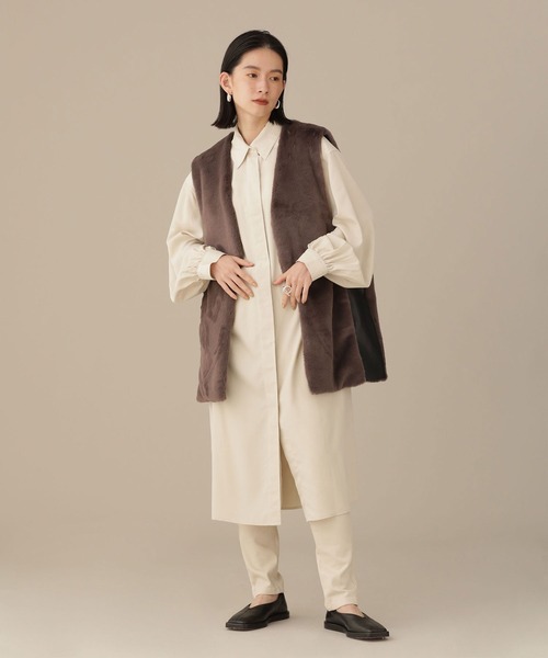 「AMOMENTO」 シャツワンピース 1 ブラック レディース_画像7