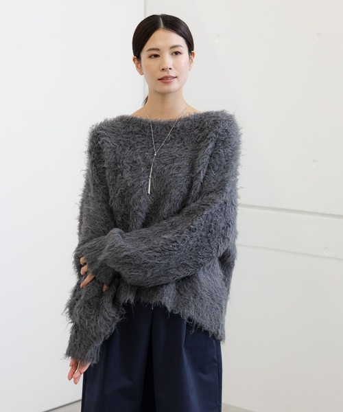 「Elura」 長袖ニット MEDIUM ライトベージュ レディース_画像4